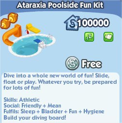 The Sims Social, Ataraxia Poolside Fun Kit