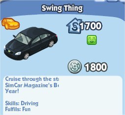 The Sims Social, Swing Thing
