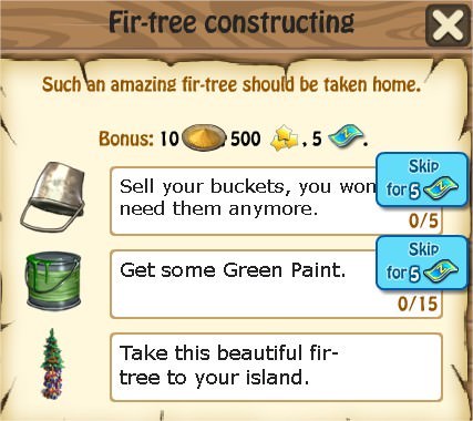 Zombie Island, Fir-tree constructing