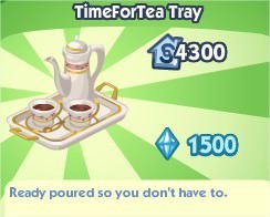 The Sims Social, TimeForTea Tray