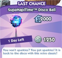 The Sims Social, SupaHapiTime™ Disco Ball