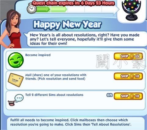 The Sims Social, Happy New Year 2