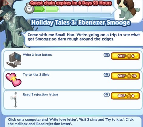 The Sims Social, Holiday Tales 3: Ebenezer Smooge 2