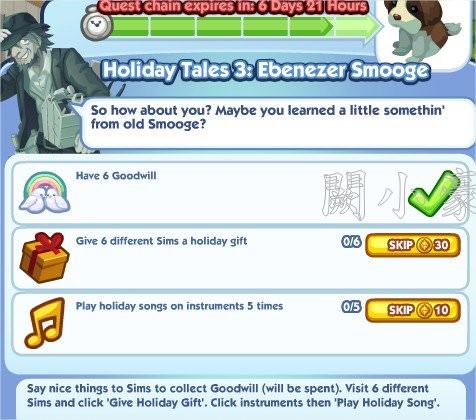 The Sims Social, Holiday Tales 3: Ebenezer Smooge 5