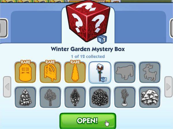 The Sims Social, Winter Garden Mystery Box