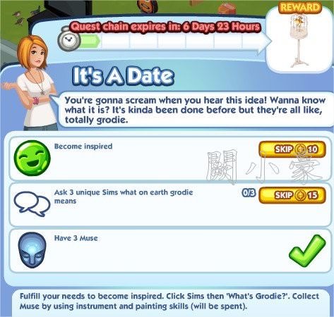 The Sims Social, Is A Date 1