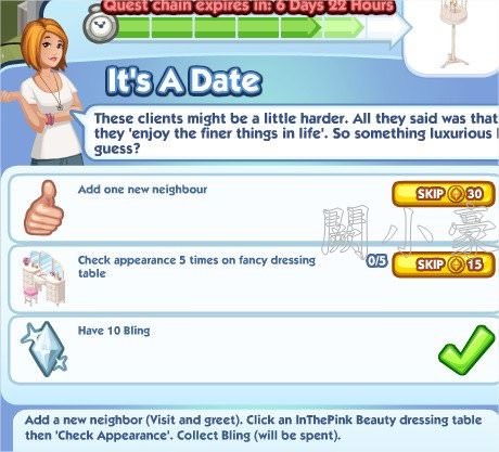 The Sims Social, Is A Date 6