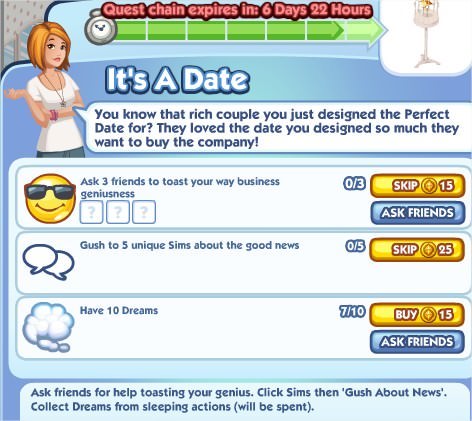 The Sims Social, Is A Date 7