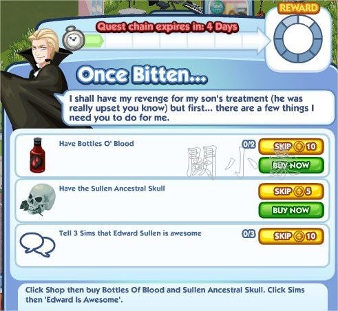 The Sims Social, Once Bitten...