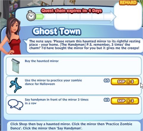 The Sims Social, Ghost Town 1