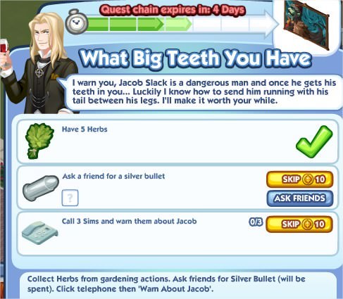 The Sims Social, What Big Teeth You Have 4