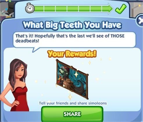 The Sims Social, What Big Teeth You Have 7
