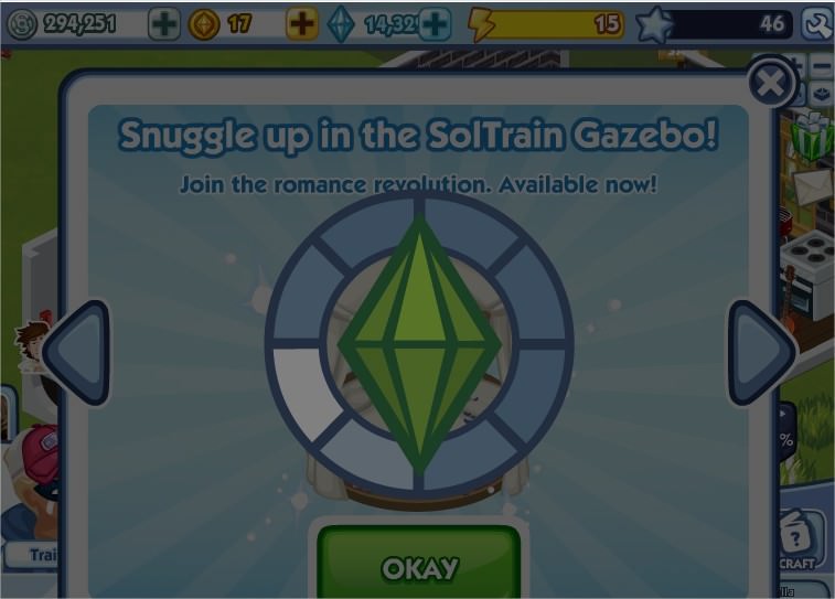 The Sims Social, gift system