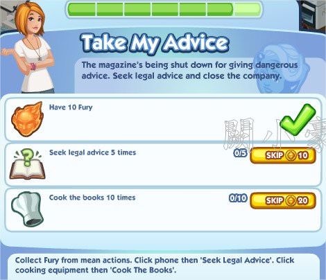 The Sims Social, Take My Advice 7