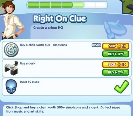 The Sims Social, Right On Clue 5