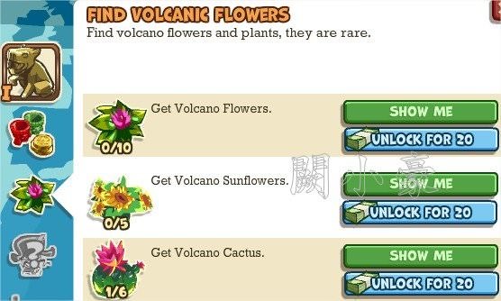 Adventure World, Find Volcanic Flowers