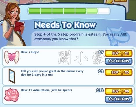 The Sims Social, Need to Know 6