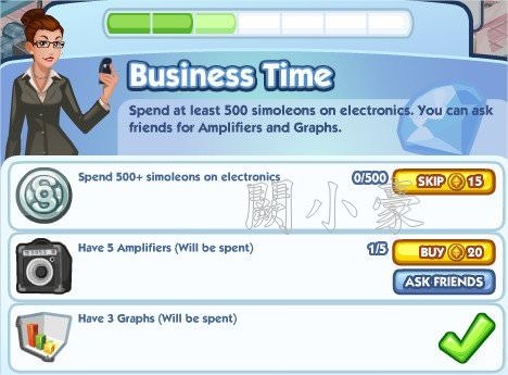 The Sims Social, Business Time 3