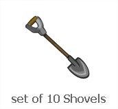 FarmVille, set of 10 Shovels