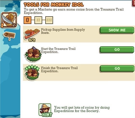 Adventure World, Tools For Monkey Idol