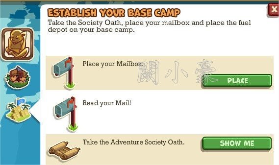 Adventure World, Establish Your Base Camp