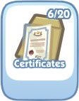 The Sims Social, Certificates