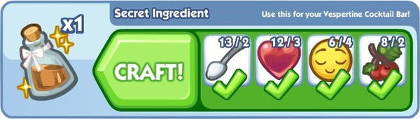 The Sims Social, Secret Ingredient