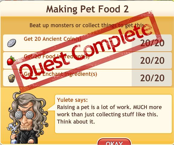 任務：Making Pet Food 2