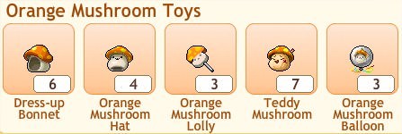Orange Mushroom Toys Collection