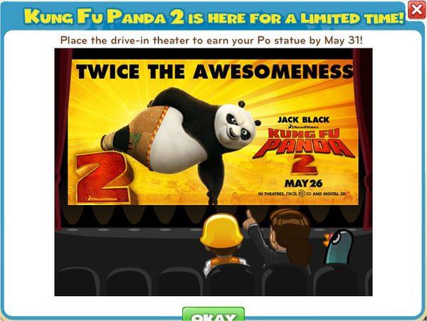 CityVille, Kung Fu Panda 2