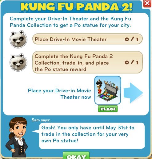 CityVille, Kung Fu Panda 2