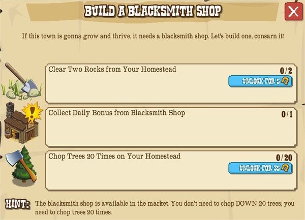 Build A Blacksmith Shop