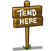 Tend Here Sign