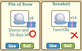 FarmVille, 雪人