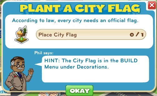 Place a City flag