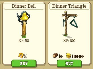 frontierville, dinner bell