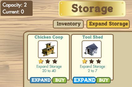 farmville, storage