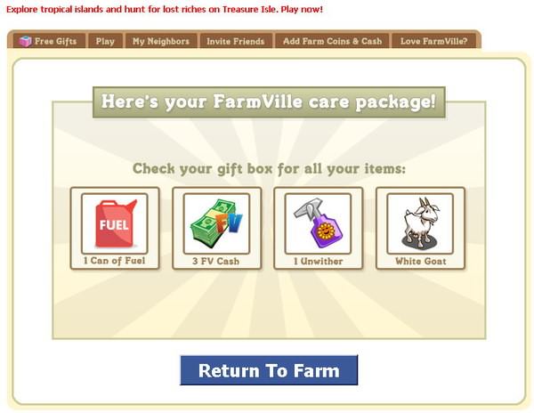 farmville, care package