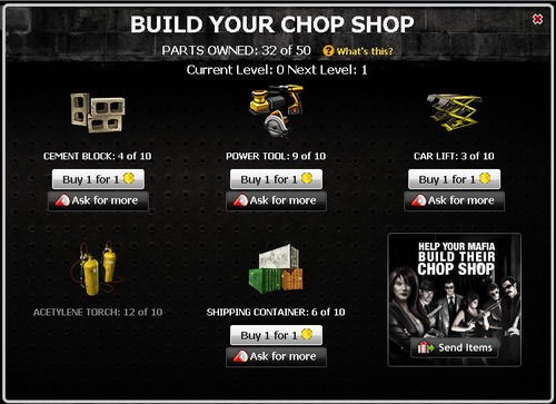 Mafia Wars - Chop Shop