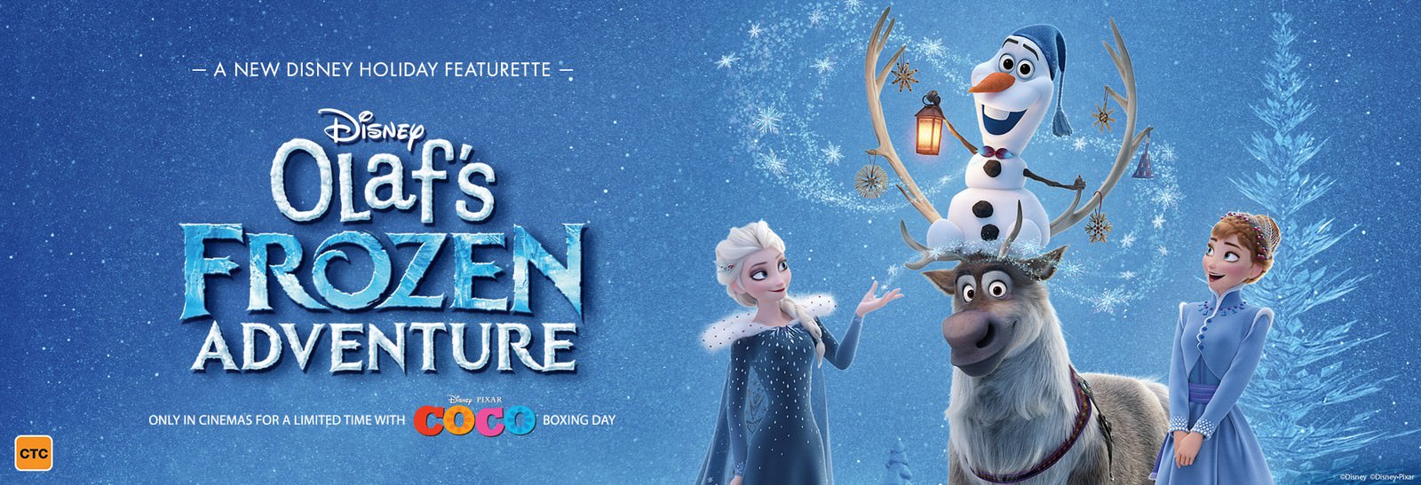 Movie, Olaf's Frozen Adventure(美國, 2017年) / 雪寶的佳節冒險(台灣), 電影海報, 美國, 橫版