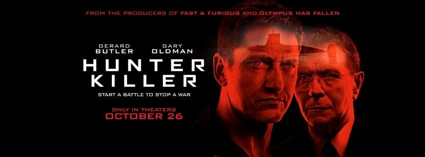 Movie, Hunter Killer(美國, 2018年) / 潛艦獵殺令(台灣) / 冰海陷落(中國) / 潛艦滅殺令(香港), 電影海報, 美國, 橫版