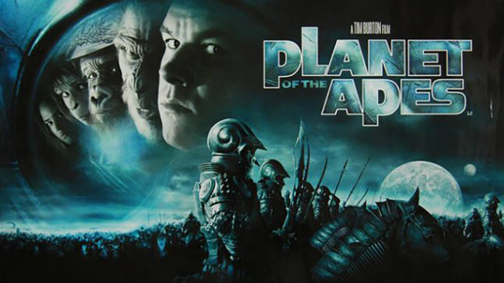 Movie, Planet of the Apes(美國, 2001年) / 決戰猩球(台灣) / 猿人爭霸戰(香港), 電影海報, 美國, 橫版